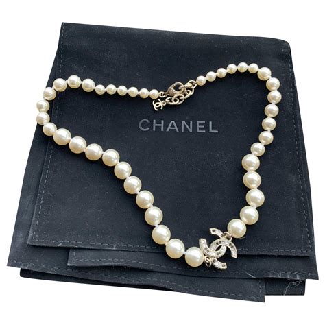 collier chanel femme perle